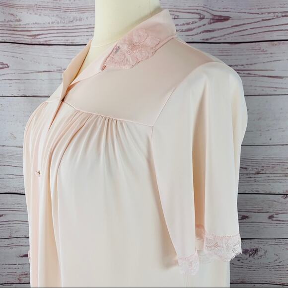Shadowline vintage nightgown robe lace sheer - Picture 8 of 14